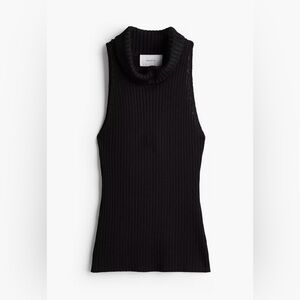 H&M Edition Black Ribbed Sleeveless Top